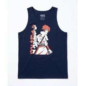 Naruto Sasuke Unisex Two-Tone Muscle Tank Shirt - Anime Graphic Gym Vest